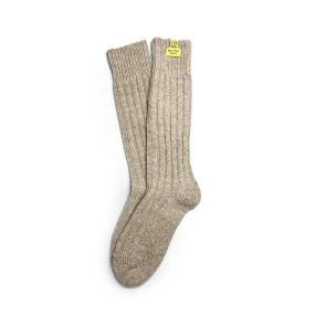 wollen sokken, kuit hoogte, extra warm, dikke wol sokken texel, beige