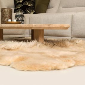 Sheepskin floor rug - Beige