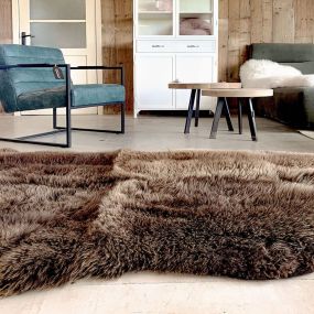 Sheepskin rug brown