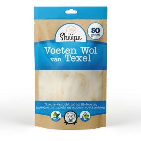 Texel-Fußwolle aus Skéépe - bei Fußbeschwerden und zur Linderung von Schwielen und Hühneraugen