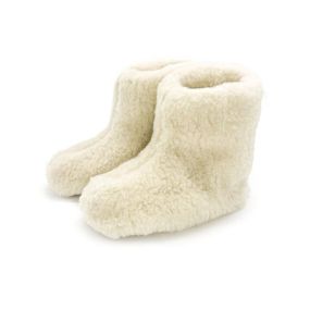 wool slippers white 